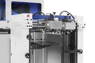 Sistema de alimentação de papel com alimentador duplo e diversas tecnologias patenteadas.